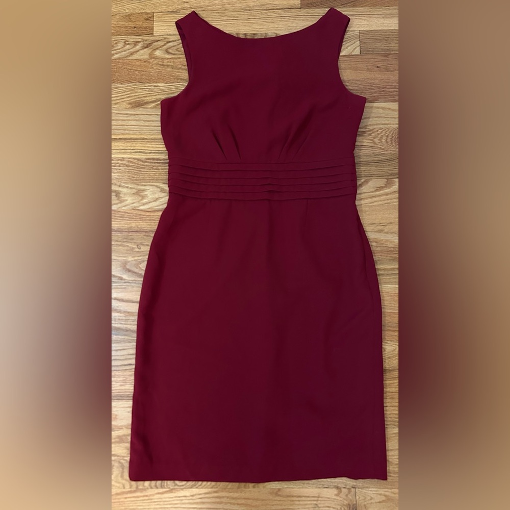 Red midi dress